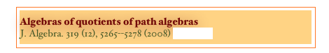 Algebras of quotients of path algebras
J. Algebra. 319 (12), 5265--5278 (2008) [PAPER]