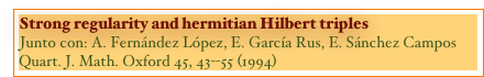 Strong regularity and hermitian Hilbert triples
Junto con: A. Fernández López, E. García Rus, E. Sánchez Campos
Quart. J. Math. Oxford 45, 43--55 (1994)