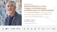 Ponencia "Medioambiente y virus, riesgos crecientes pero evitables para la salud humana"