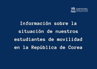 Información situación estudiantes de movilidad