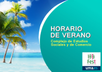 Horario del Complejo de Estudios Sociales y de Comercio durante el verano 2018