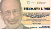 Ya se conoce el ganador del Premio Alvin E. Roth