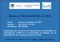 Webinar: Fiscalidad de la I+D+i