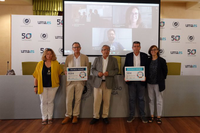 El estudiante del programa de Doctorado en Ingeniería Mecatrónica, Byron Paul Remache, obtiene el primer premio del concurso “Thesis Talk-Cuenta tu Tesis”