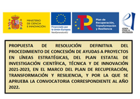 Resolución definitiva de ayudas a proyectos en Líneas Estratégicas 2022