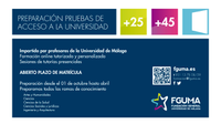 Cursos preparatorios de las pruebas de acceso a la Universidad para mayores de 25 y 45 años