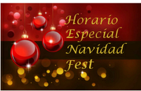 Horario especial Navidad