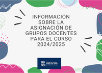 Información Grupos Docentes Curso 24-25