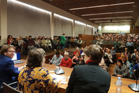 Cristina Almeida, durante el acto