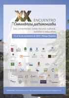 Cartel XX Encuentro de Cementerios Patrimoniales. Los cementerios como recurso cultural, turístico y educativo